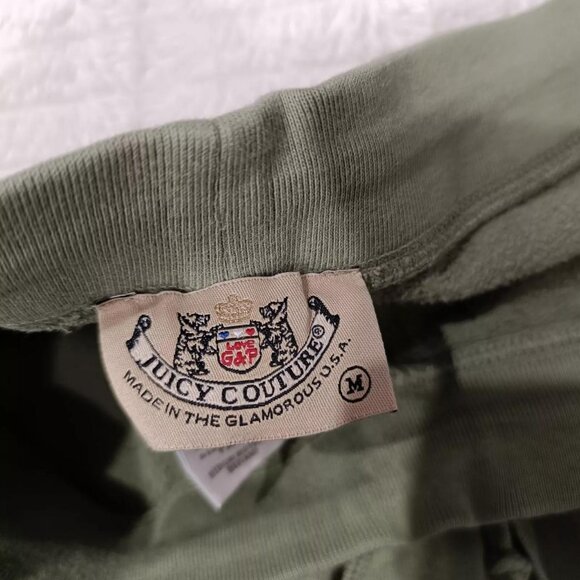 Vintage Juicy Couture Matching Tracksuit Set Green Pink Medium Jacket Pants Rare - Picture 6 of 8